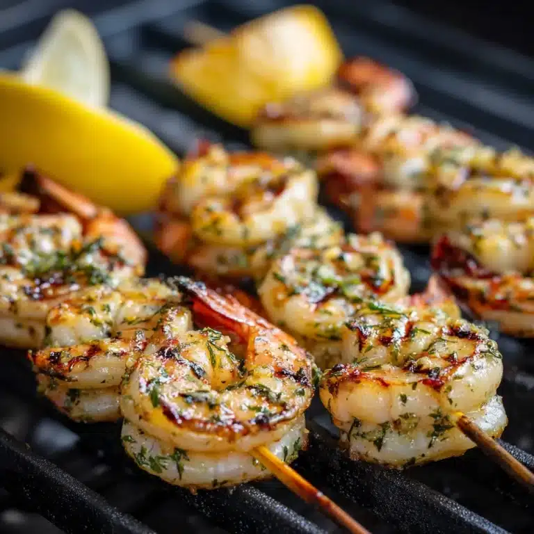 Grilled Lemon-Garlic Shrimp Skewers Recipe