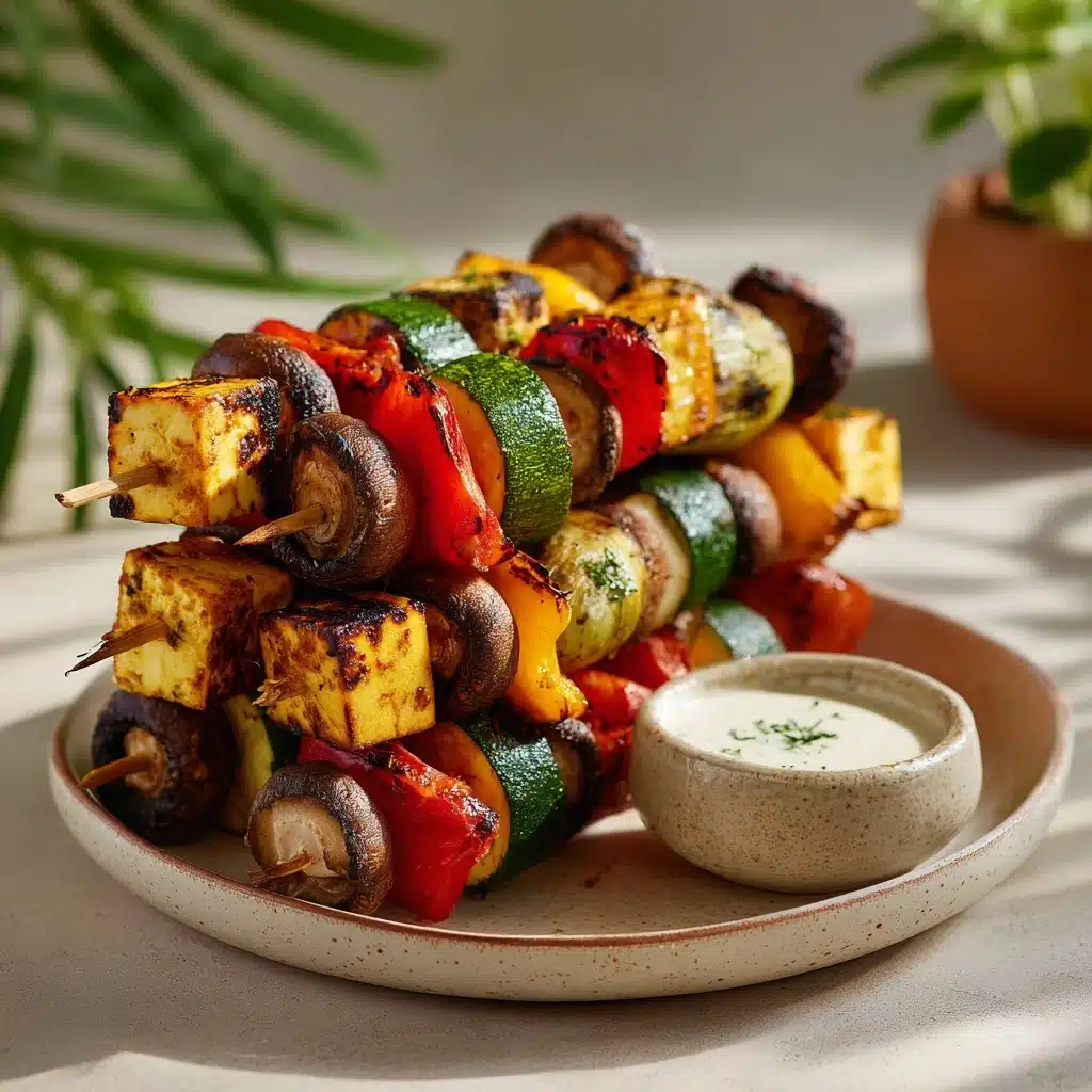 Vegetable Kebab with Yogurt Dip Recipe - Recipe Image