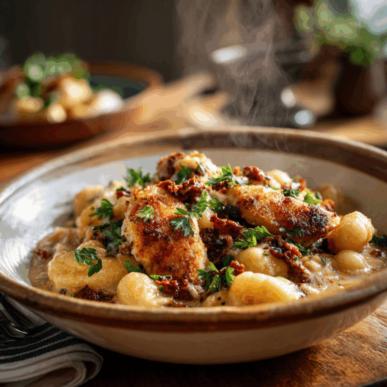 Creamy Sun Dried Tomato Chicken Gnocchi Recipe