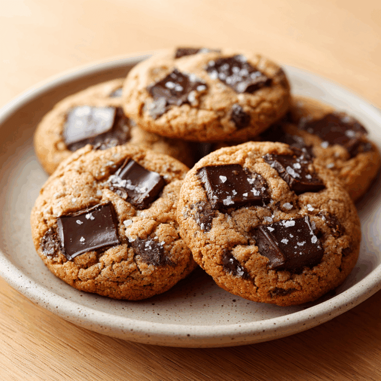 Brown Butter Chocolate Chunk Cookies with Sea Salt