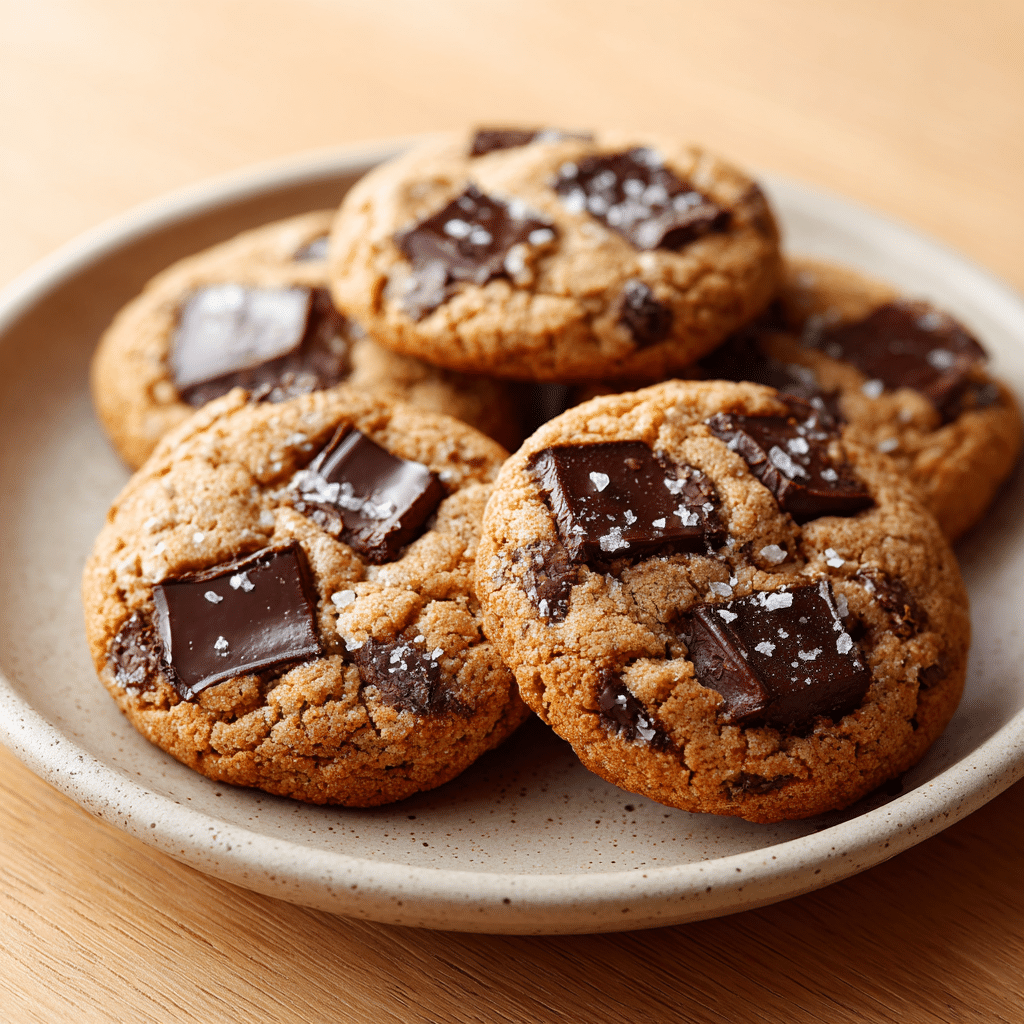 Brown Butter Chocolate Chunk Cookies with Sea Salt