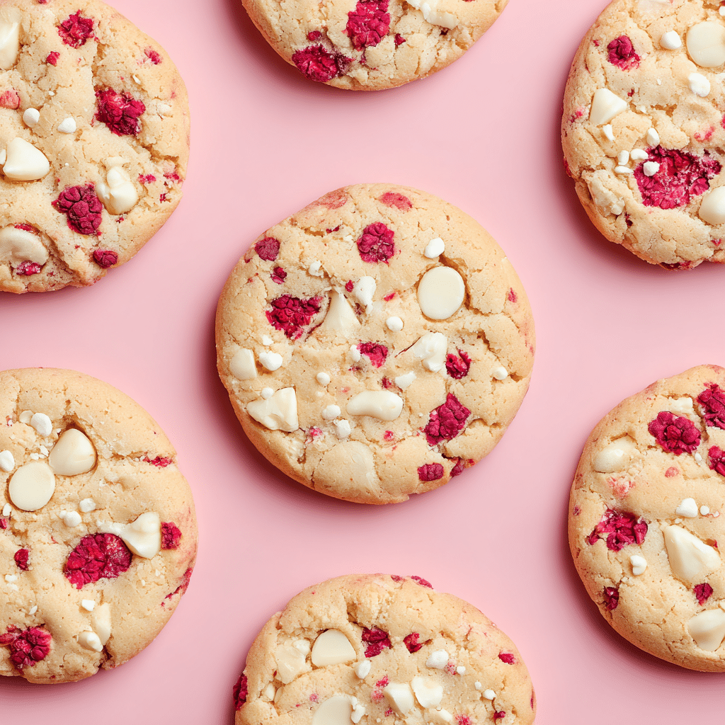 White Chocolate Raspberry Cookies - Recipe Image