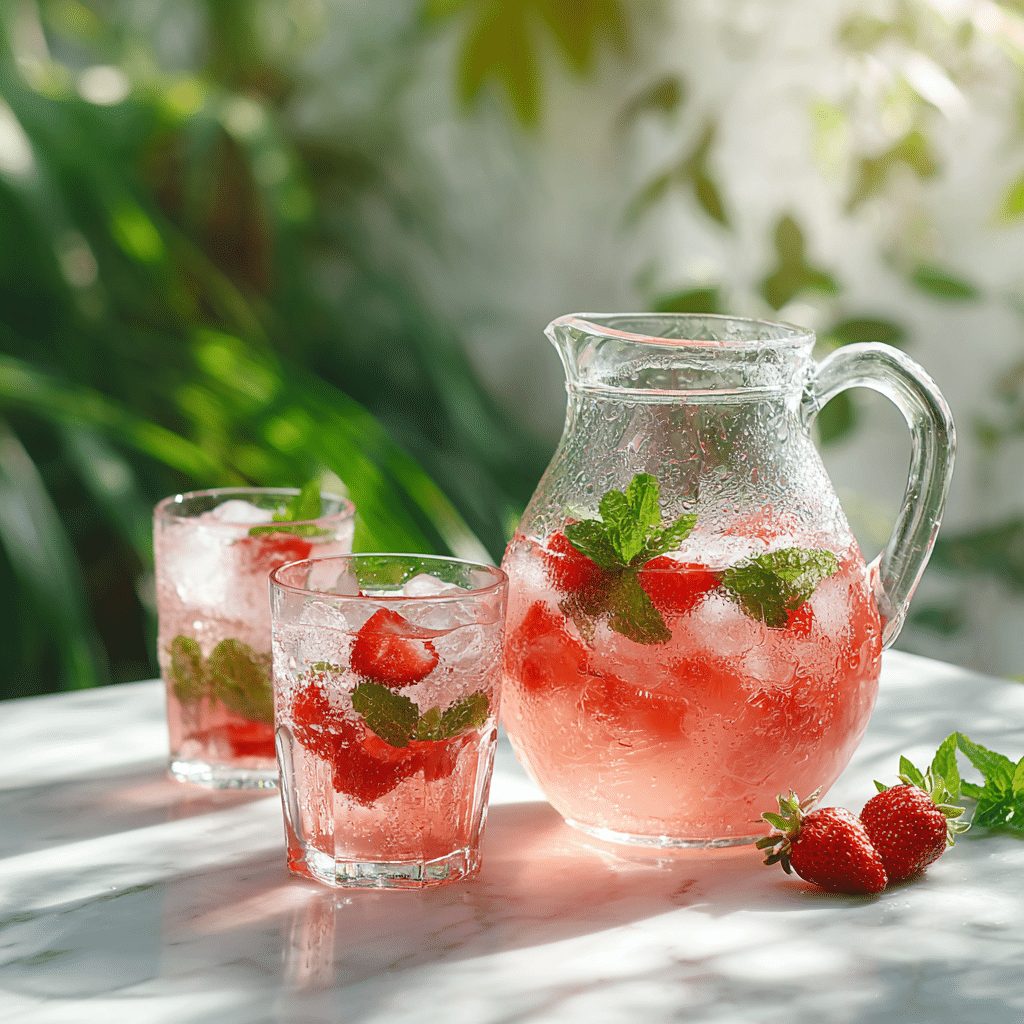 Strawberry Mint Lemonade Recipe - Recipe Image