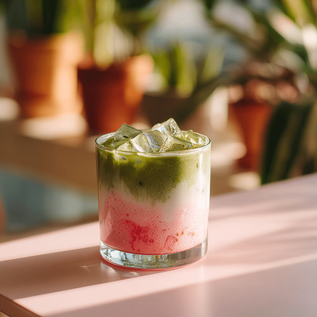 Iced Strawberry Matcha Latte Recipe - Recipe Image