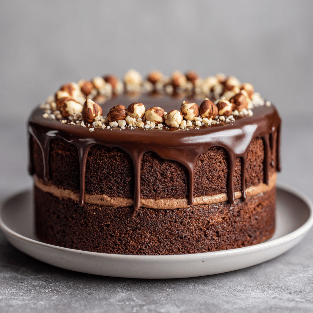 Vegan Chocolate Hazelnut Layer Cake Recipe
