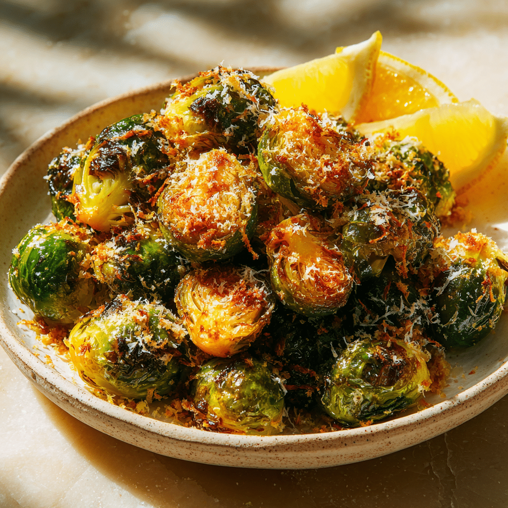 Parmesan Roasted Brussels Sprouts Recipe
