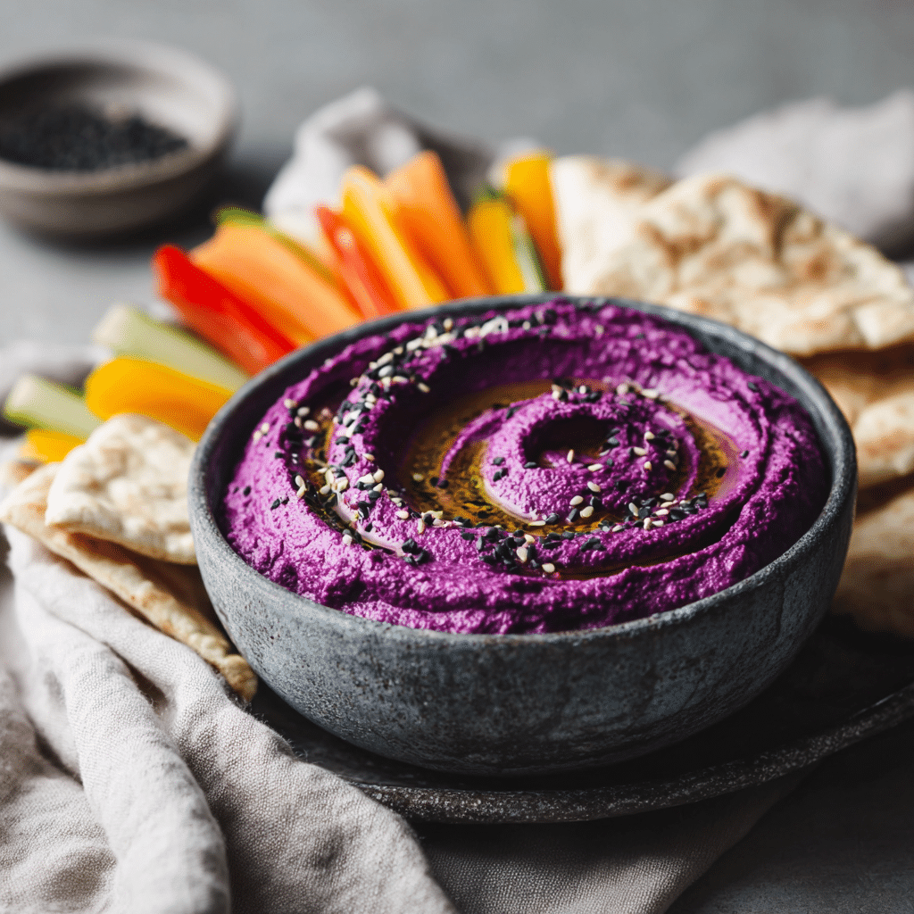Purple Sweet Potato Hummus Recipe - Recipe Image