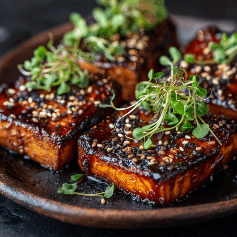 BBQ Tofu Steaks with Smoky Maple Glaze (Vegan) Recipe