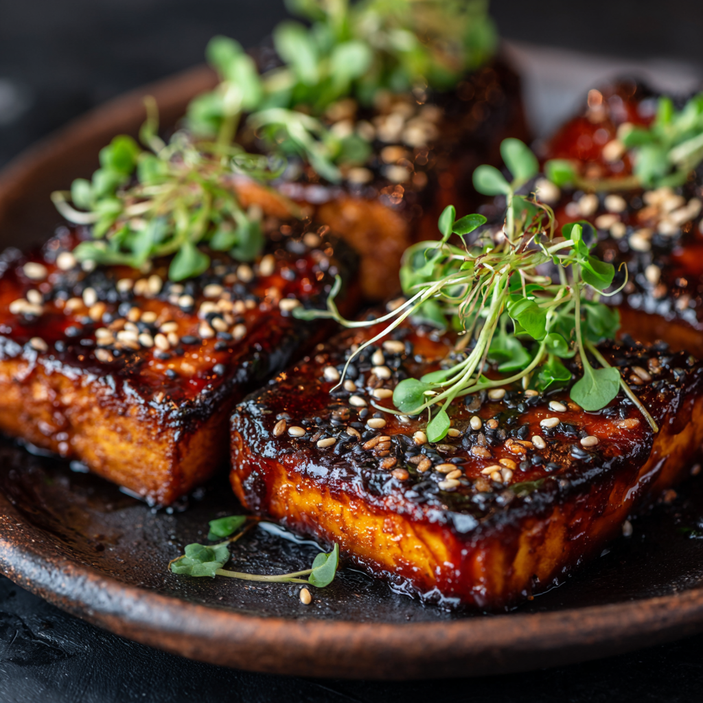 BBQ Tofu Steaks with Smoky Maple Glaze (Vegan) Recipe