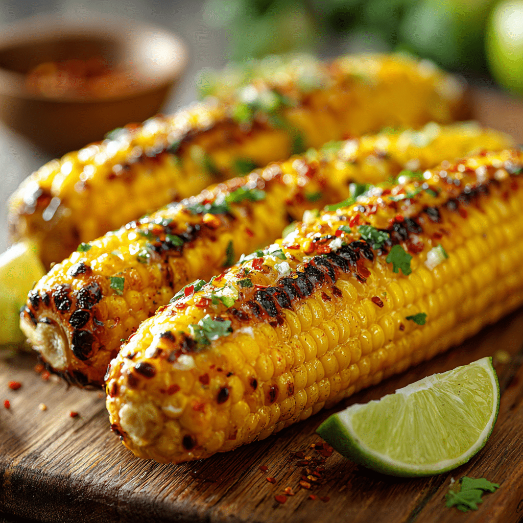 Charred Corn with Chili-Lime Butter Recipe
