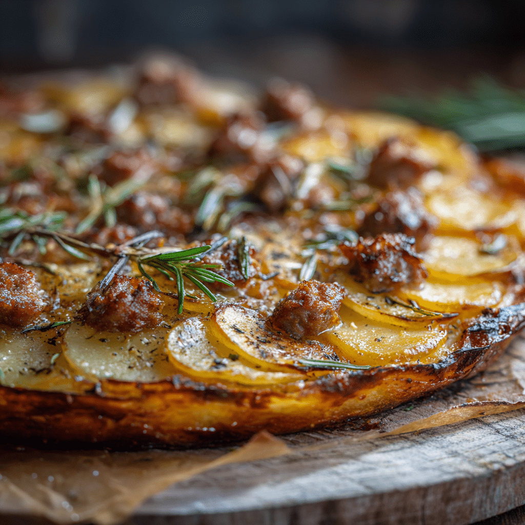 Smoky Sausage & Potato Pizza Recipe - Recipe Image