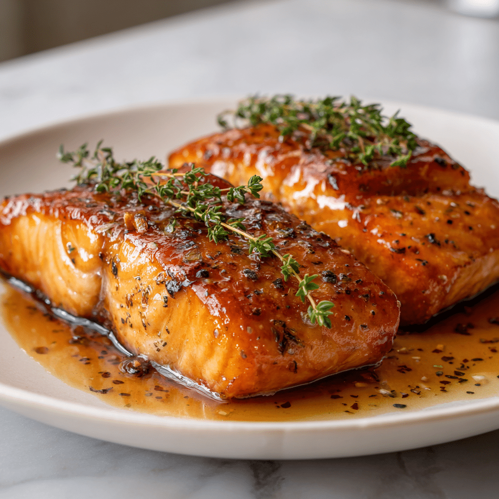 Lemon Honey Glazed Salmon Recipe - Recipe Image