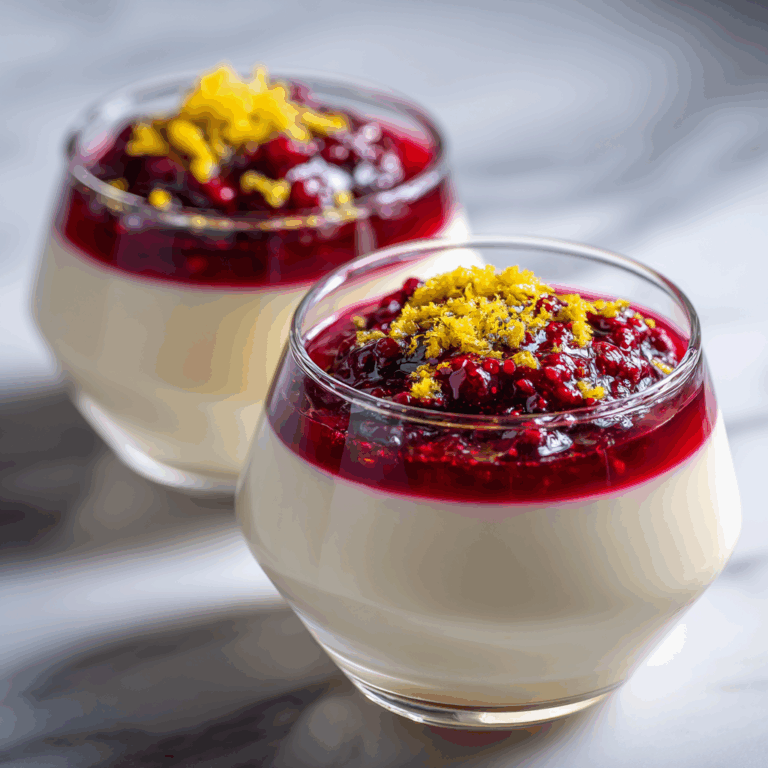 Lemon Panna Cotta with Berry Sauce Recipe