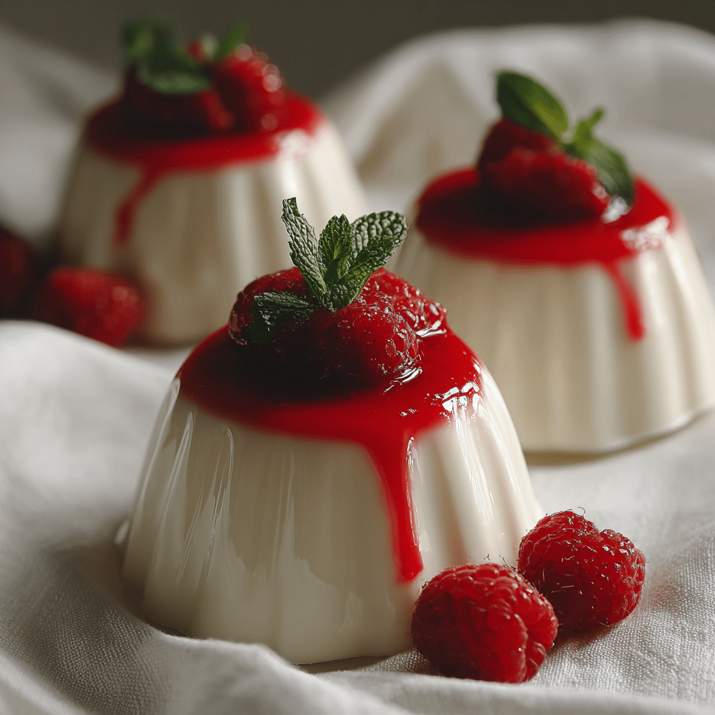 Vanilla Panna Cotta with Raspberry Coulis Recipe - Recipe Image