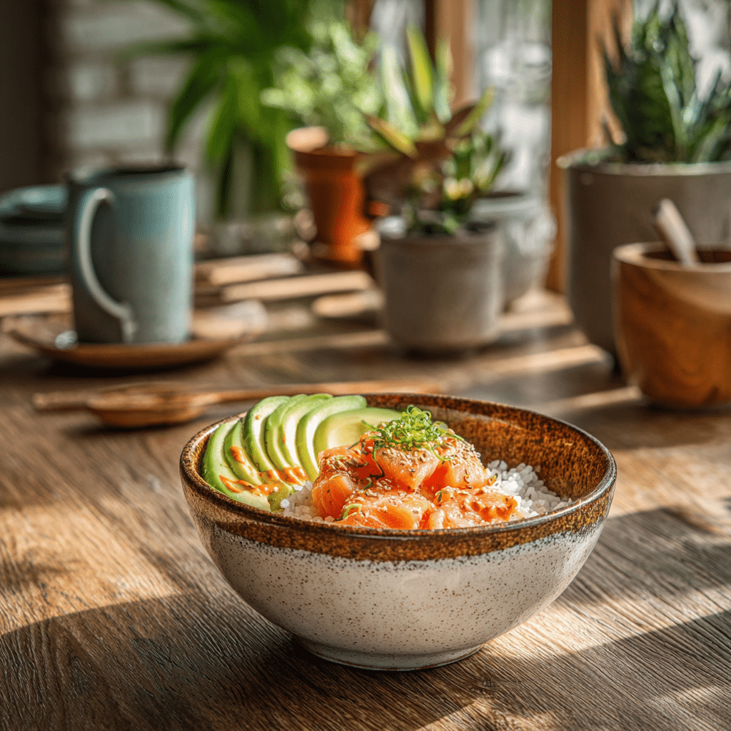 Crispy Rice Salmon Bowl