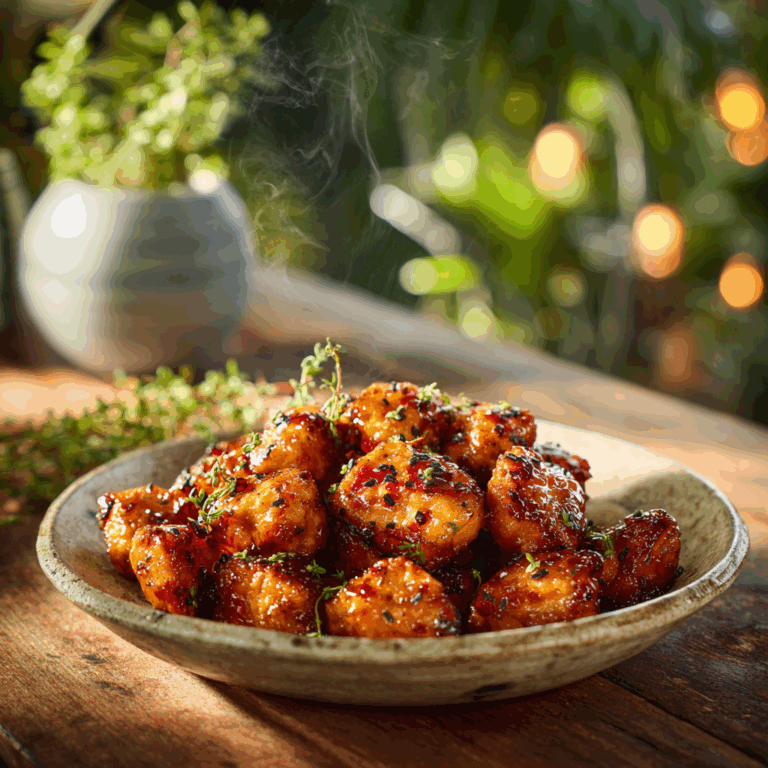 Spicy Honey Garlic Chicken Bites