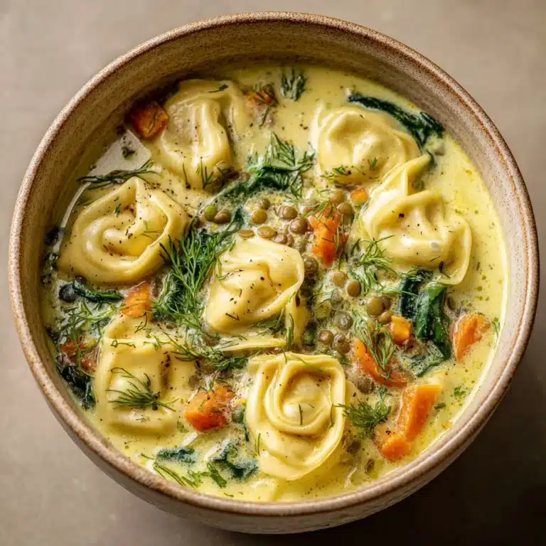 Dill and Lentil Tortellini Soup Recipe