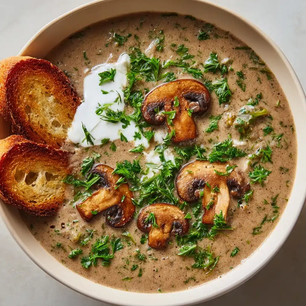 Rich and Creamy Hungarian Mushroom Soup Recipe - Recipe Image