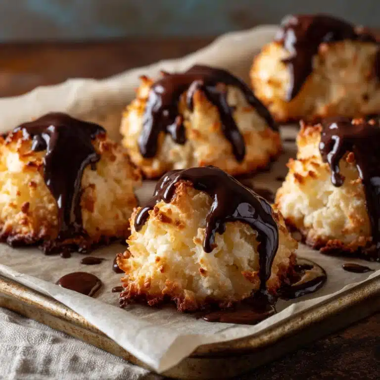 Coconut Macaroons with Chocolate Drizzle Recipe