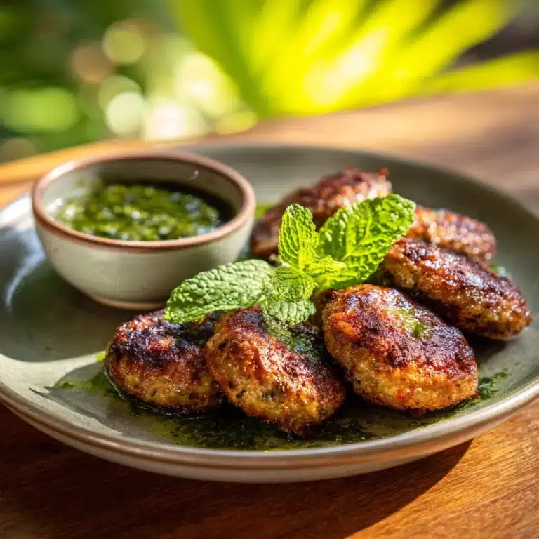 Shami Kebab with Mint Chutney Recipe