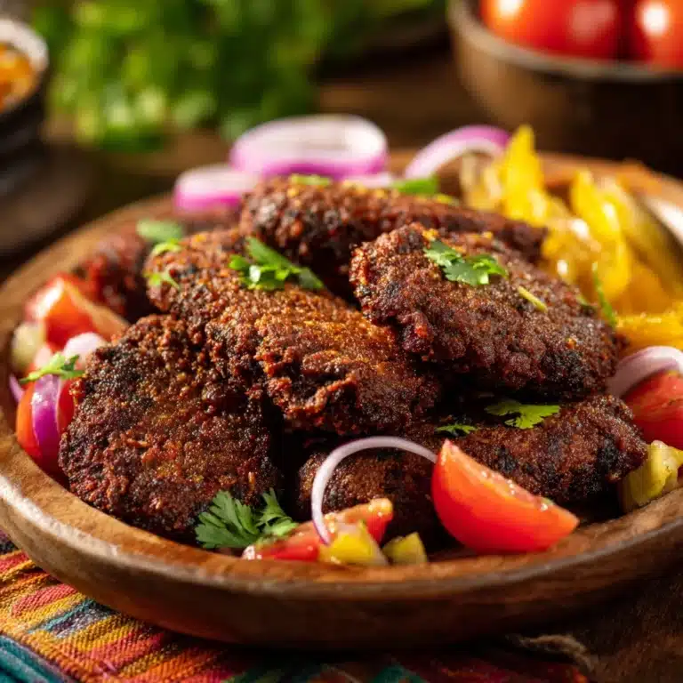 Chapli Kebab with Tomato Salad Recipe
