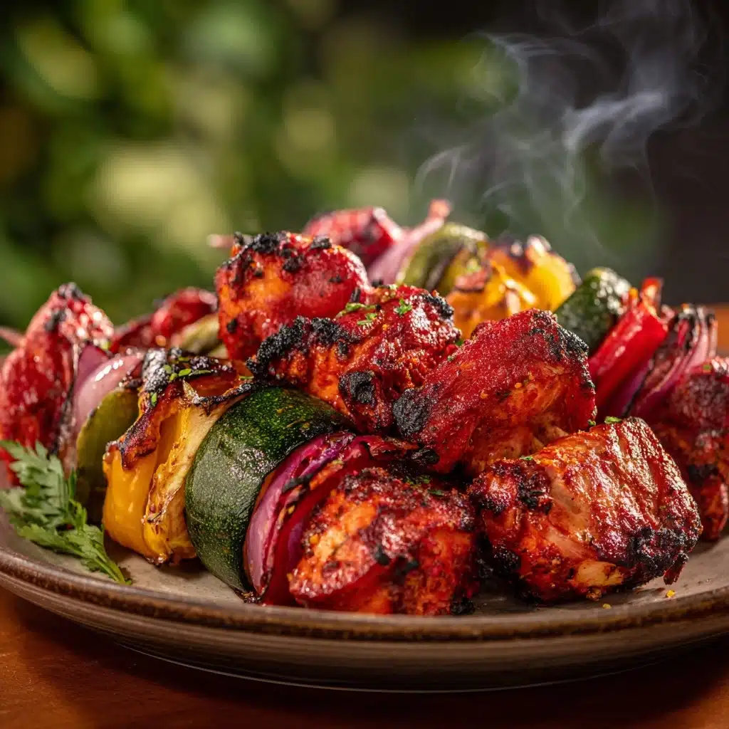 Tandoori Kebab with Charred Vegetables Recipe - Recipe Image