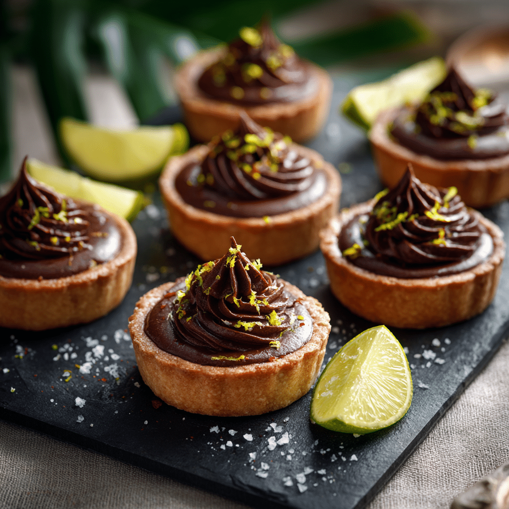 Chili Lime Chocolate Tarts (vegan & gluten-free) Recipe - Recipe Image