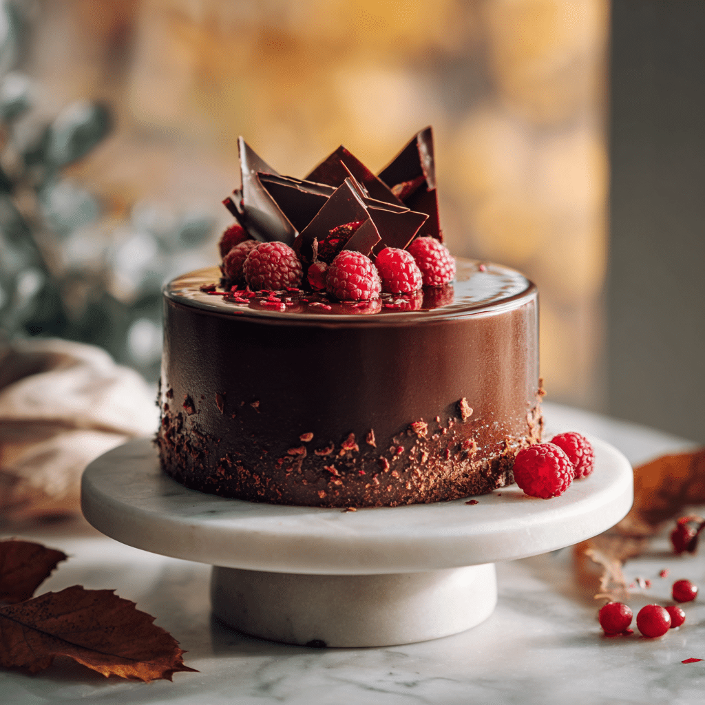 Chocolate Raspberry Bavarois (vegan & grain-free) Recipe - Recipe Image