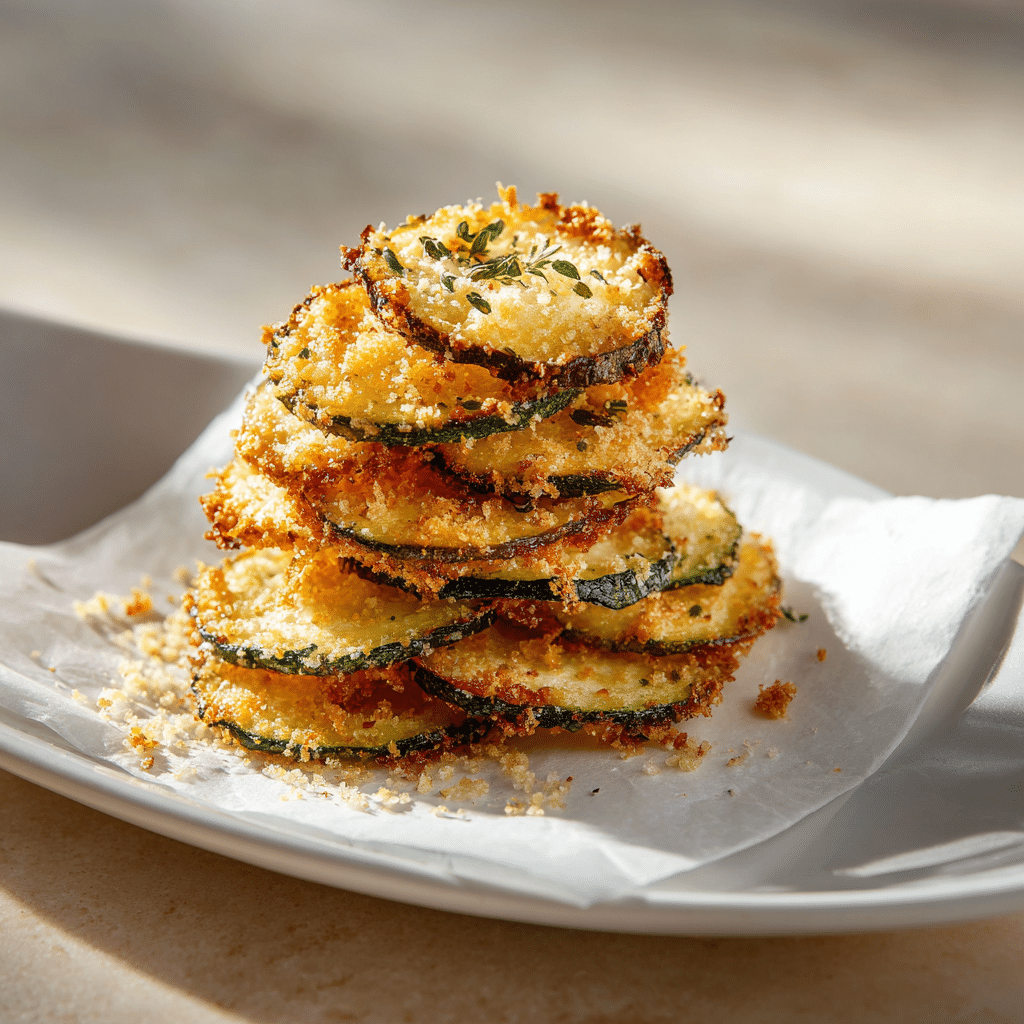 Crispy Parmesan Zucchini Chips Recipe - Recipe Image
