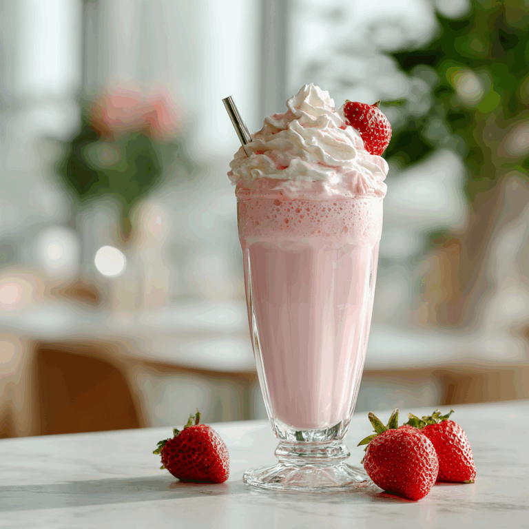 Creamy Strawberry Milkshake Recipe