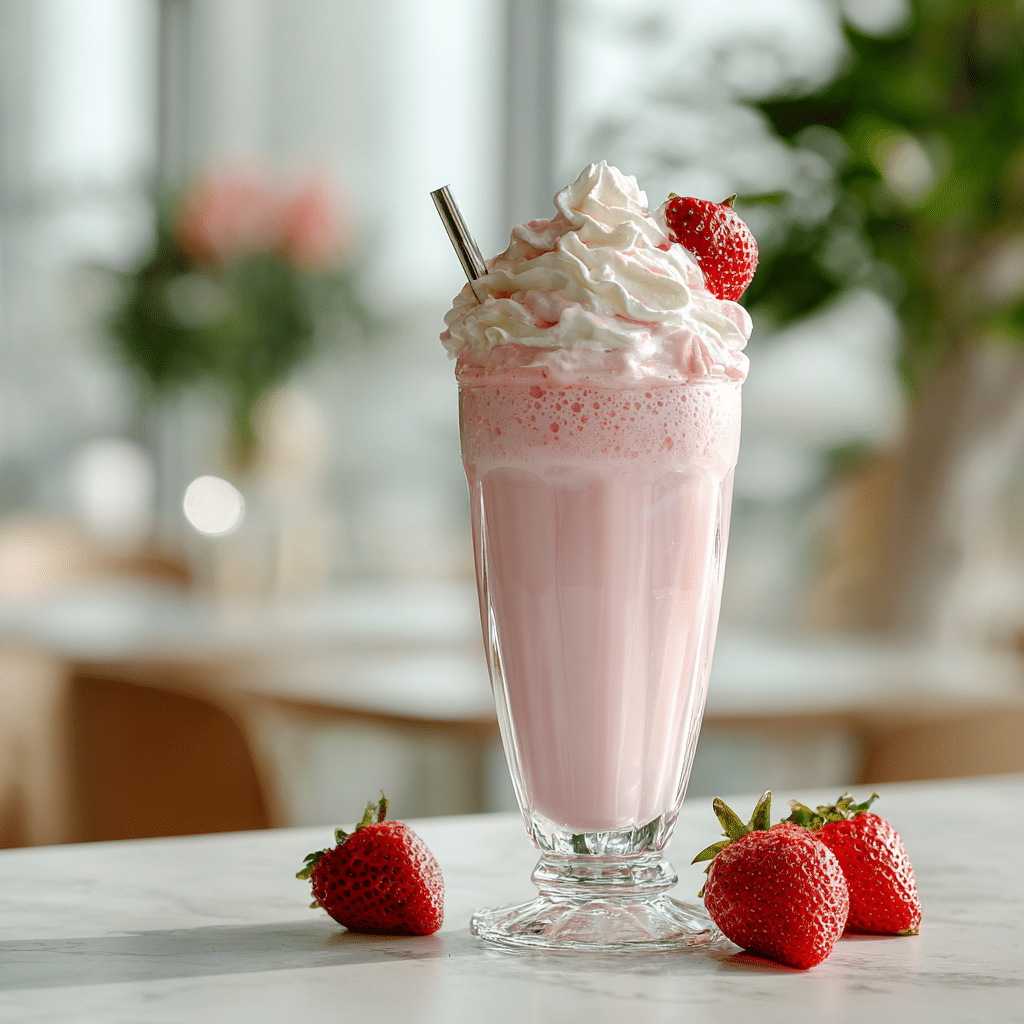 Creamy Strawberry Milkshake Recipe