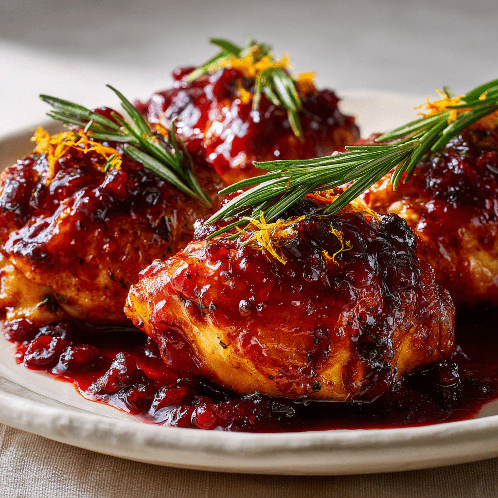 Cranberry Orange Glazed Chicken Recipe - Recipe Image