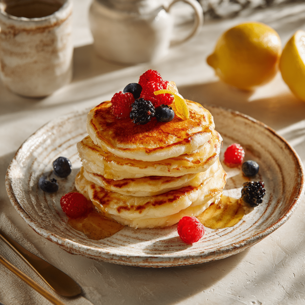 Lemon Ricotta Pancakes Recipe - Recipe Image