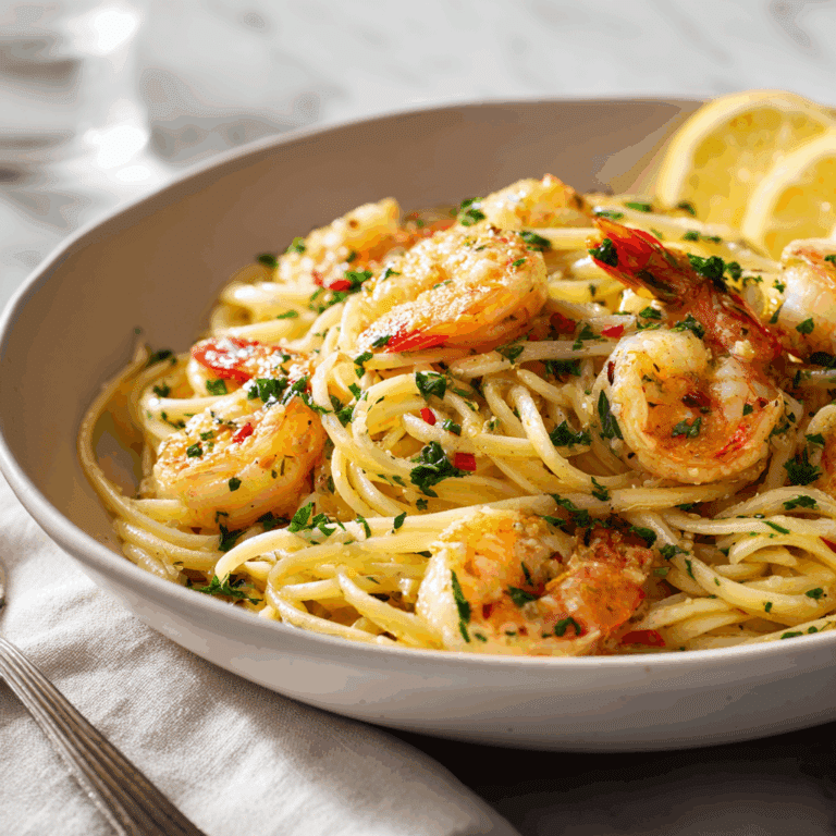 Lemon Garlic Shrimp Linguine Recipe