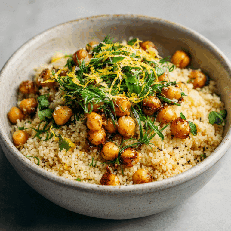 Lemon Chickpea Couscous Bowl Recipe