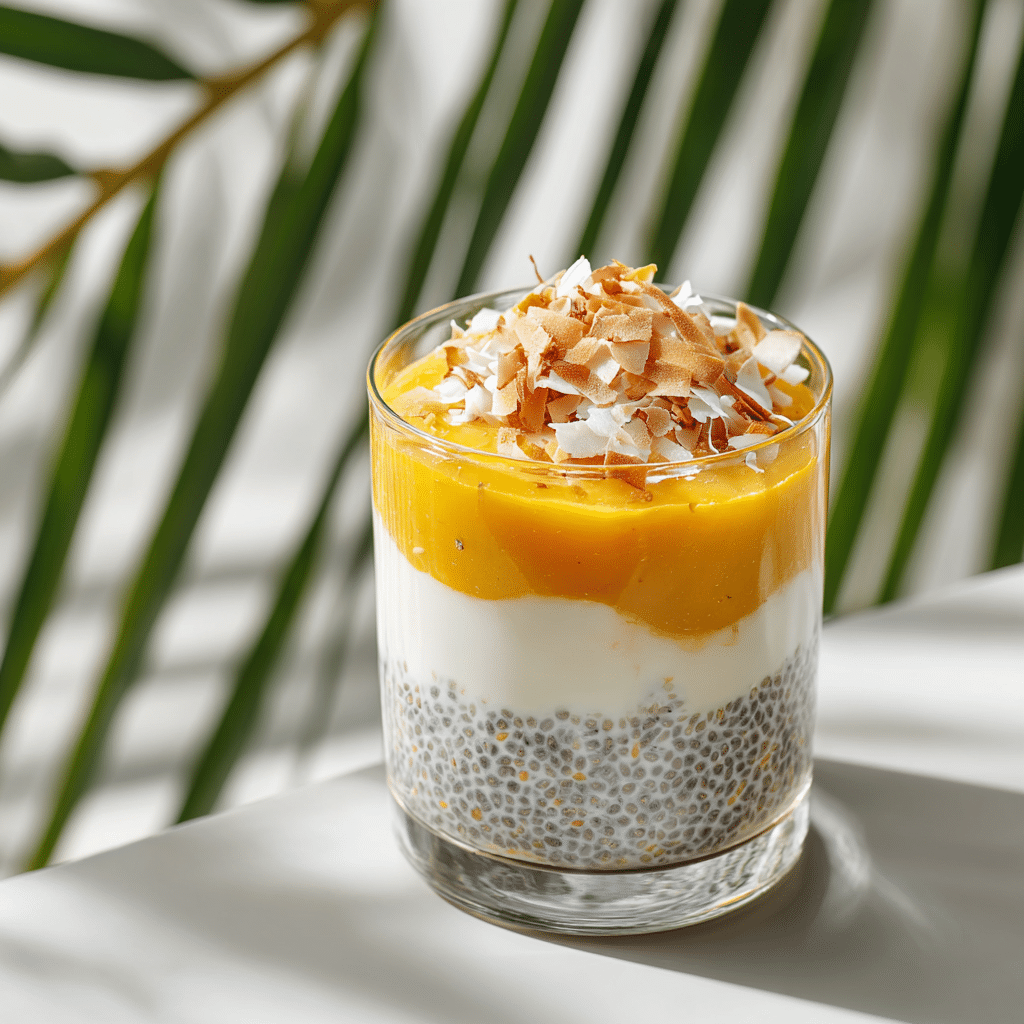 Coconut Mango Chia Parfait Recipe - Recipe Image