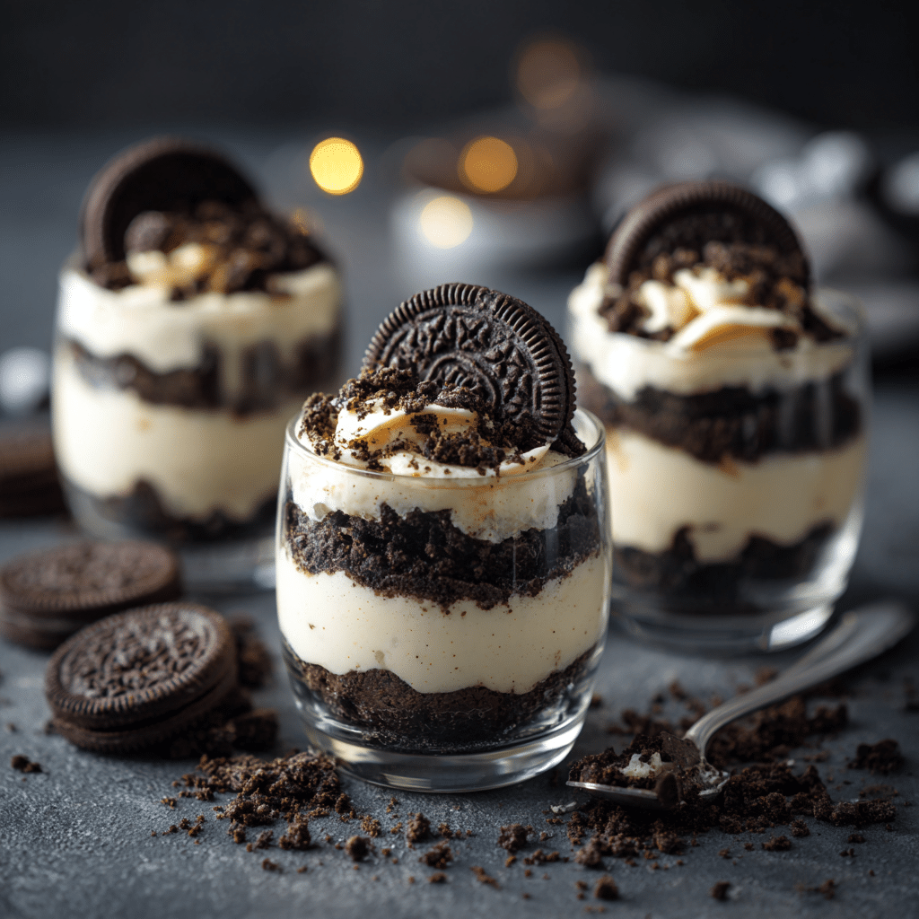 No-Bake Oreo Cheesecake Cups Recipe - Recipe Image