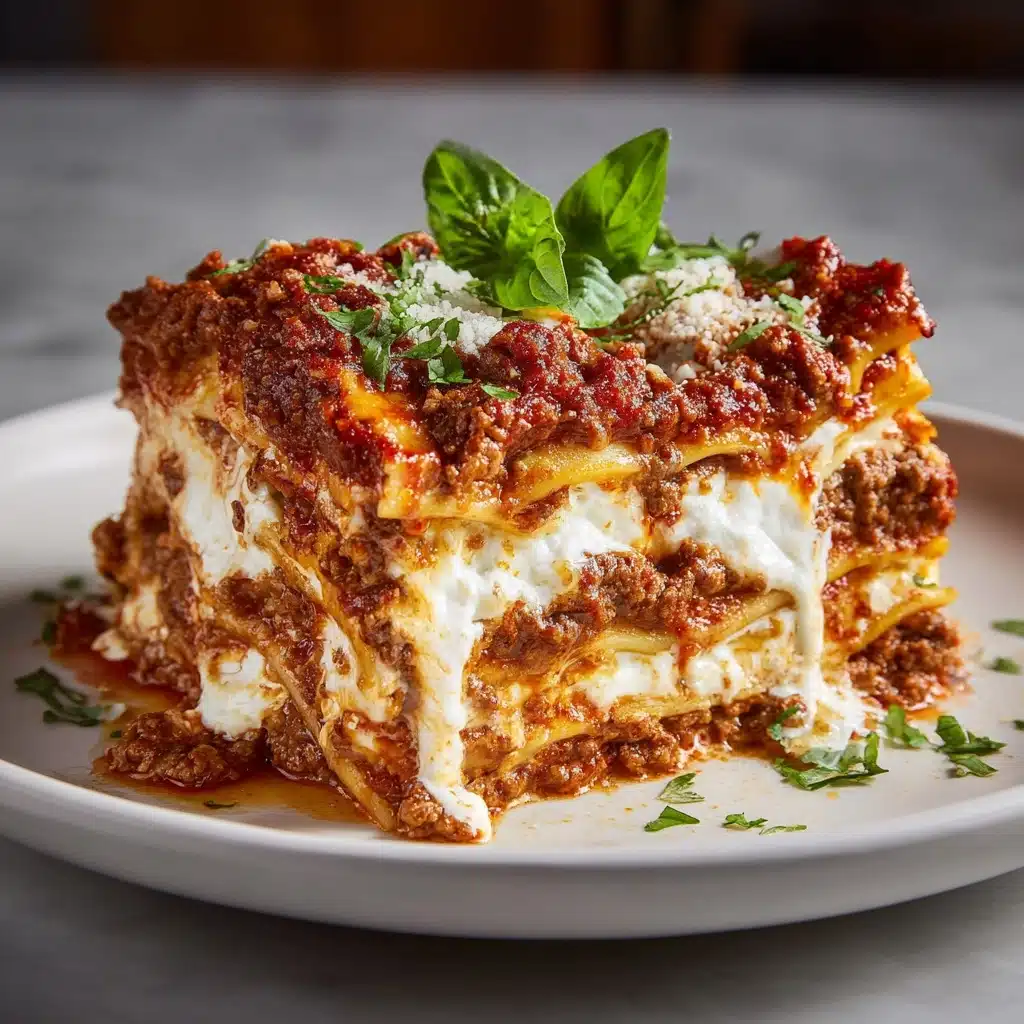 Classic Lasagna with Meat Sauce Recipe - Recipe Image