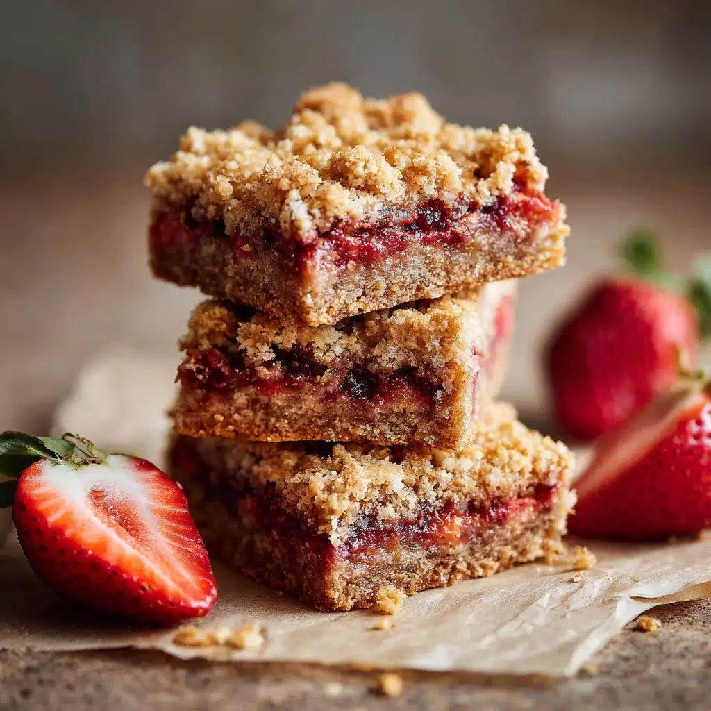 Strawberry Oatmeal Breakfast Bars Recipe - Recipe Image