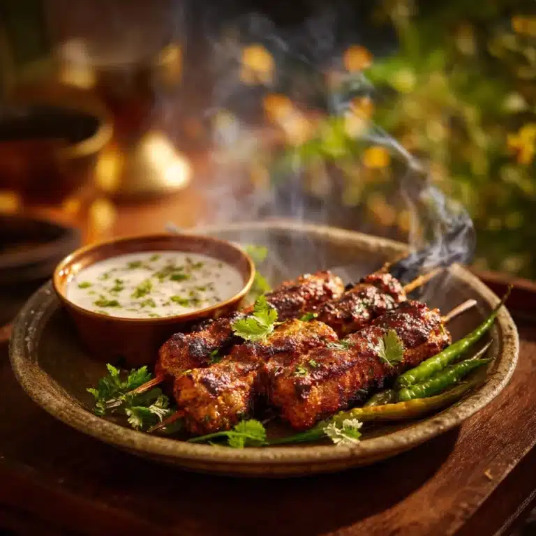 Bihari Kebab with Spiced Yogurt Recipe