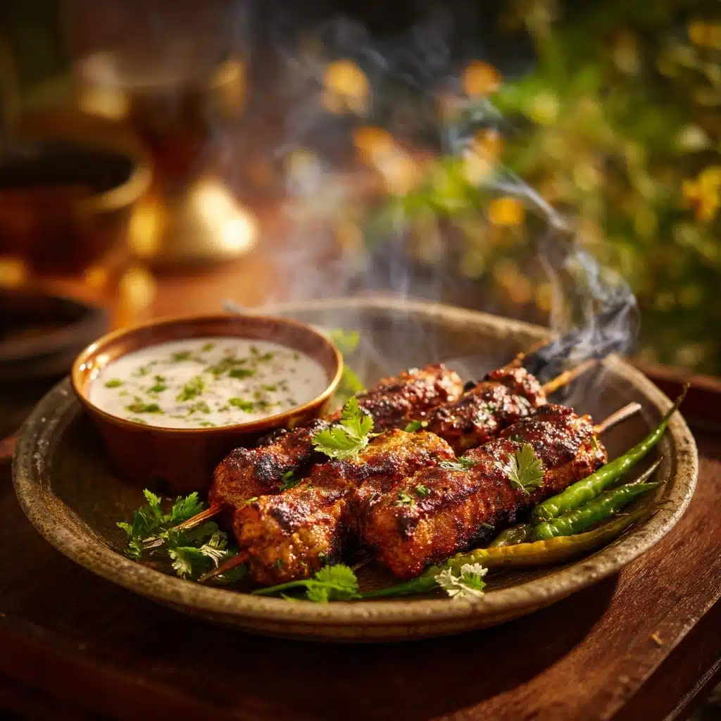 Bihari Kebab with Spiced Yogurt Recipe
