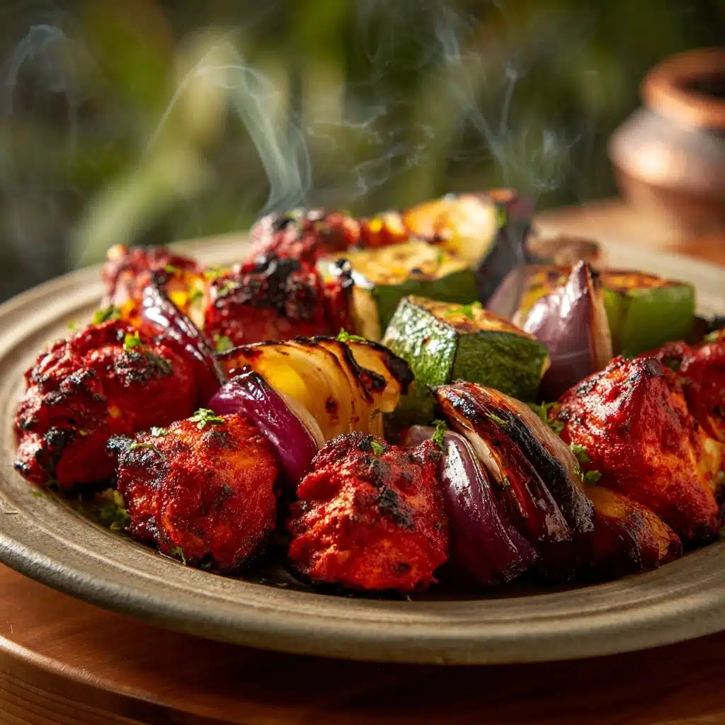 Tandoori Kebab with Charred Vegetables Recipe - Recipe Image