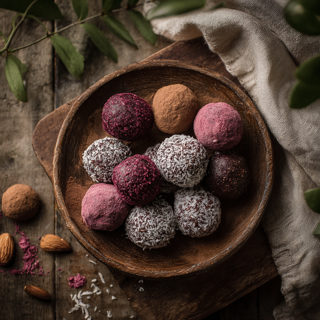 Coconut Flour Bliss Balls (vegan & grain-free) Recipe - Recipe Image