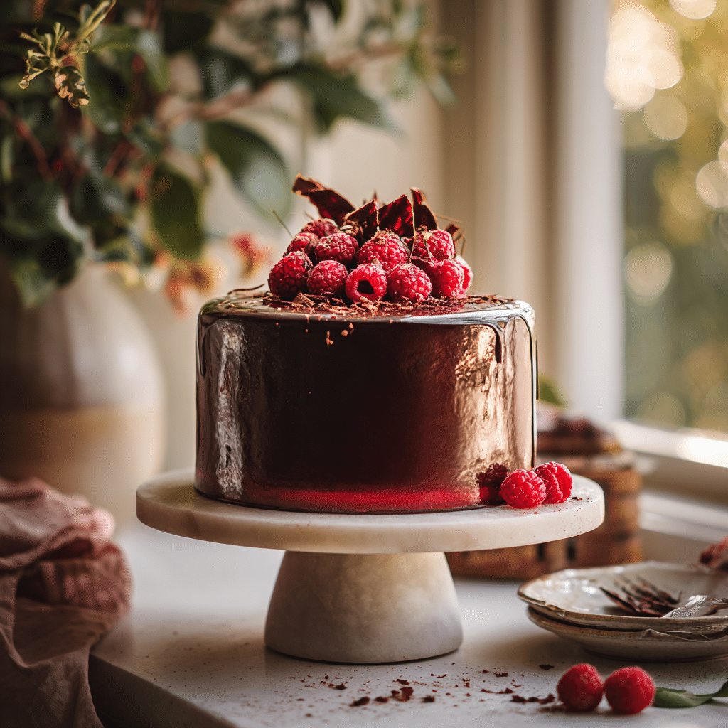 Chocolate Raspberry Bavarois (vegan & grain-free) Recipe - Recipe Image