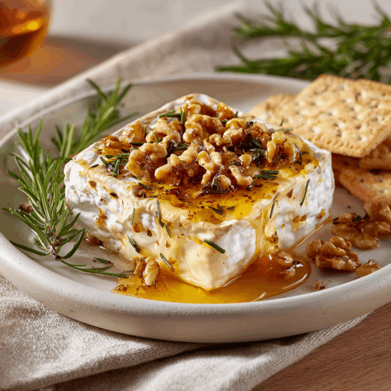 Baked Brie with Honey and Walnuts Recipe