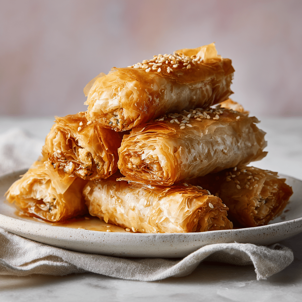 Crispy Feta Phyllo Rolls Recipe - Recipe Image