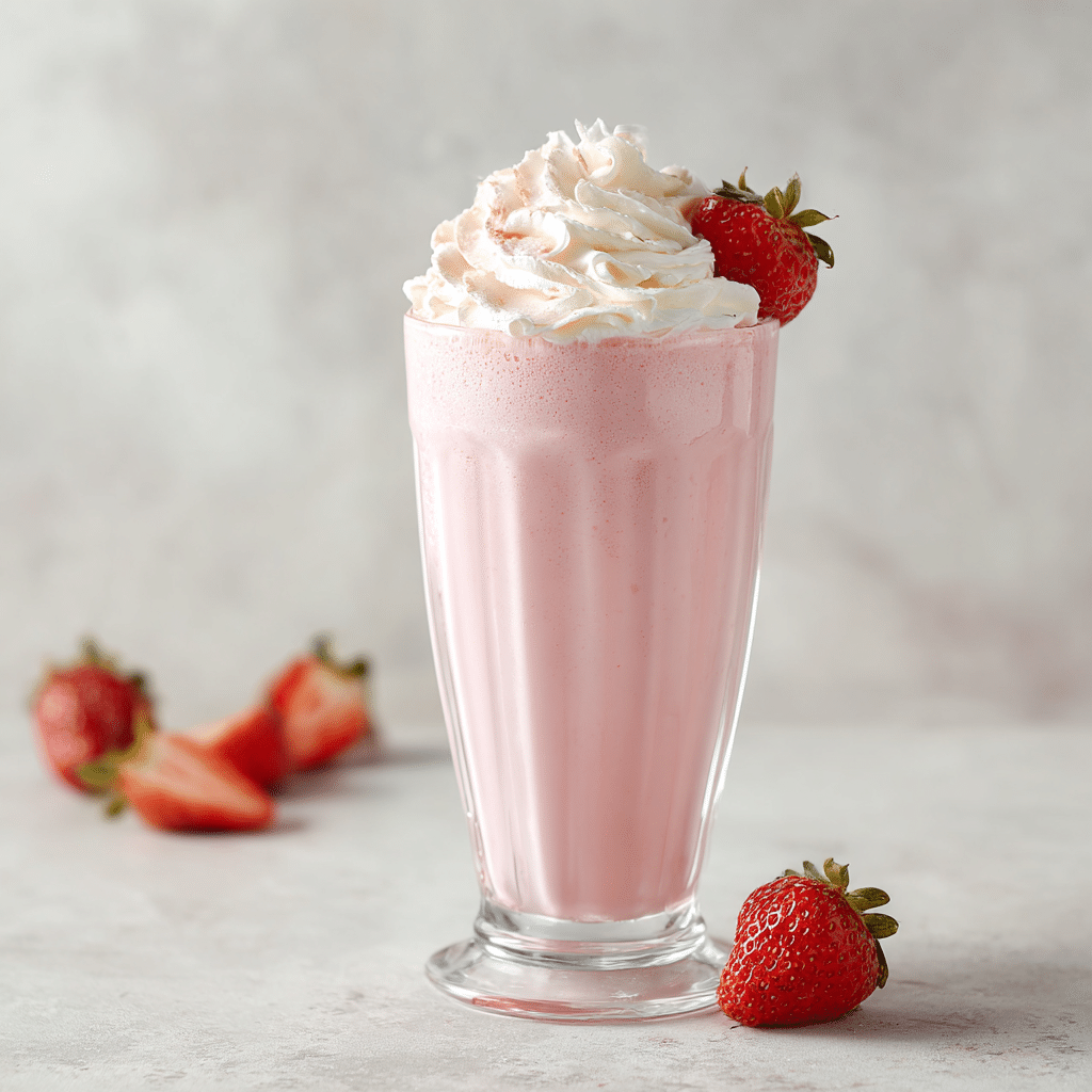 Creamy Strawberry Milkshake Recipe - Recipe Image