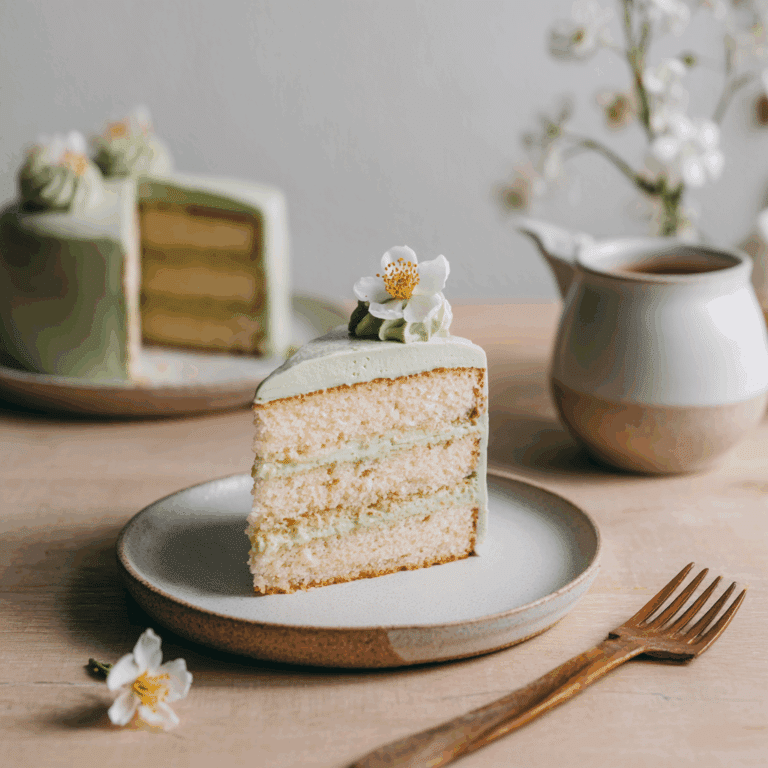 Vegan Matcha Vanilla Cake Recipe