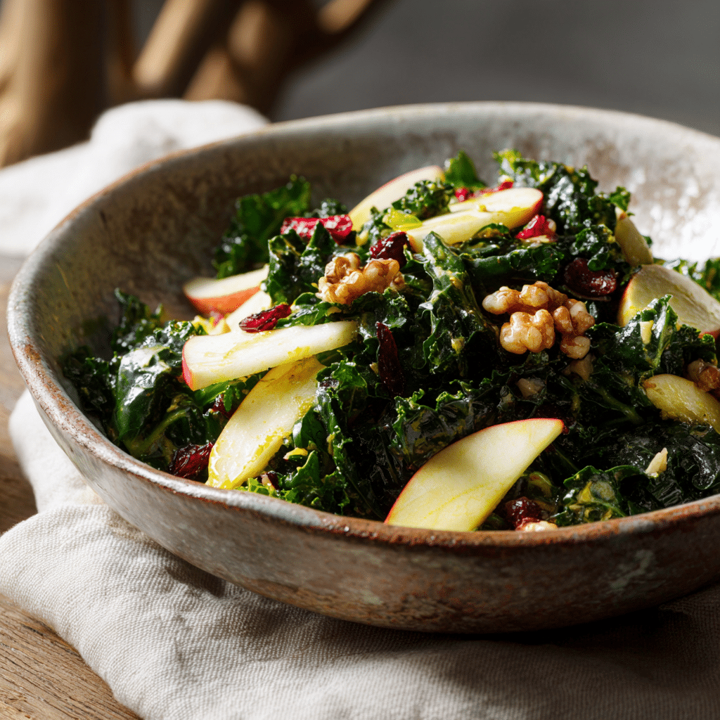 Kale & Apple Salad with Maple Dijon Dressing Recipe - Recipe Image