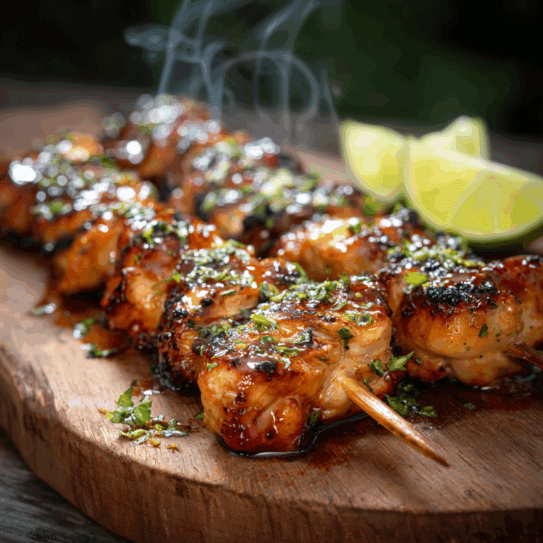 Honey-Garlic Grilled Chicken Skewers Recipe